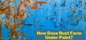 How does rust form under paint